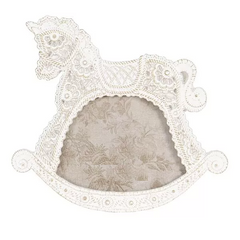 Rocking Horse Photo Golden Frame