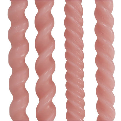 Pink Spiral Candles - Box of 4