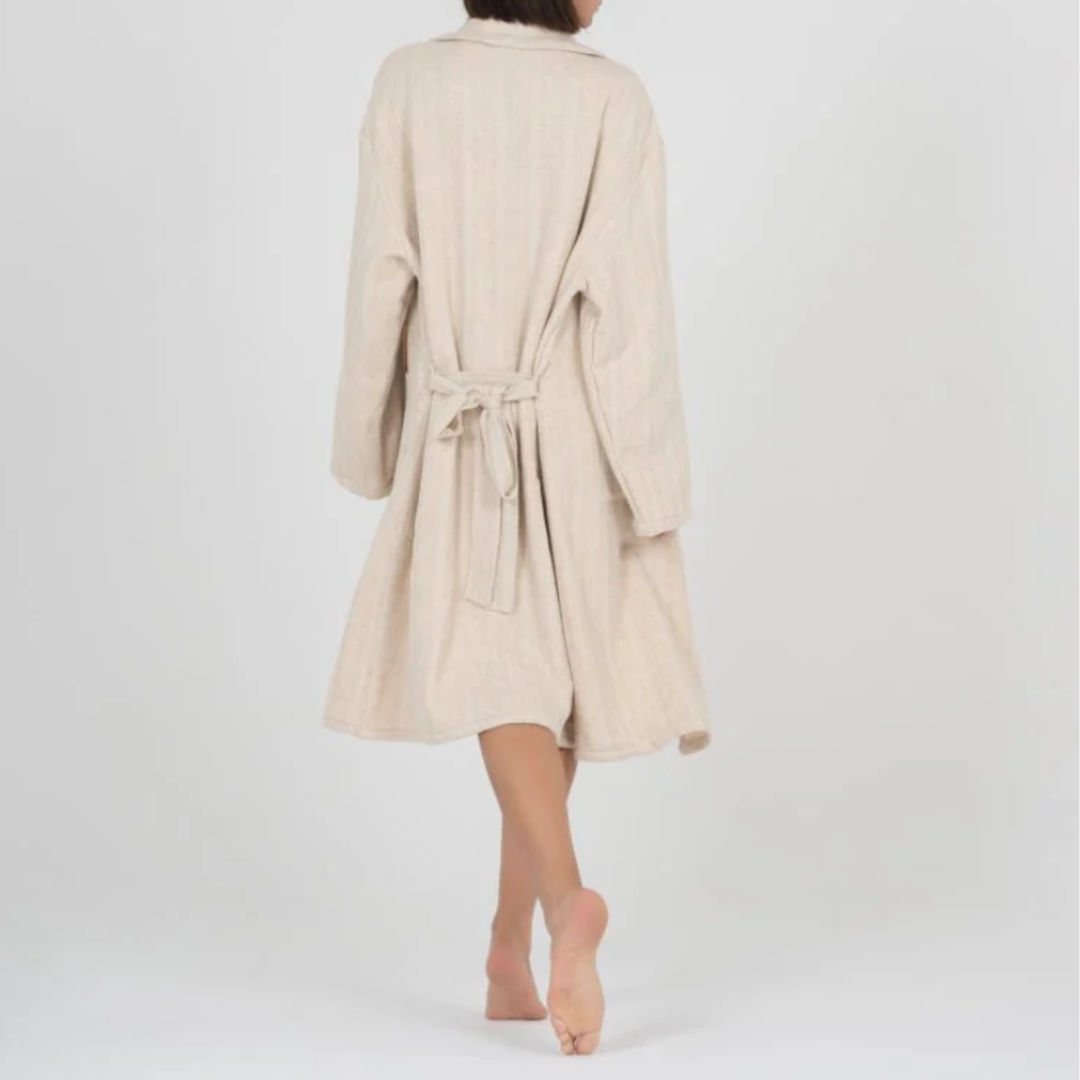 Luxury Linen-Cotton Dressing Gown