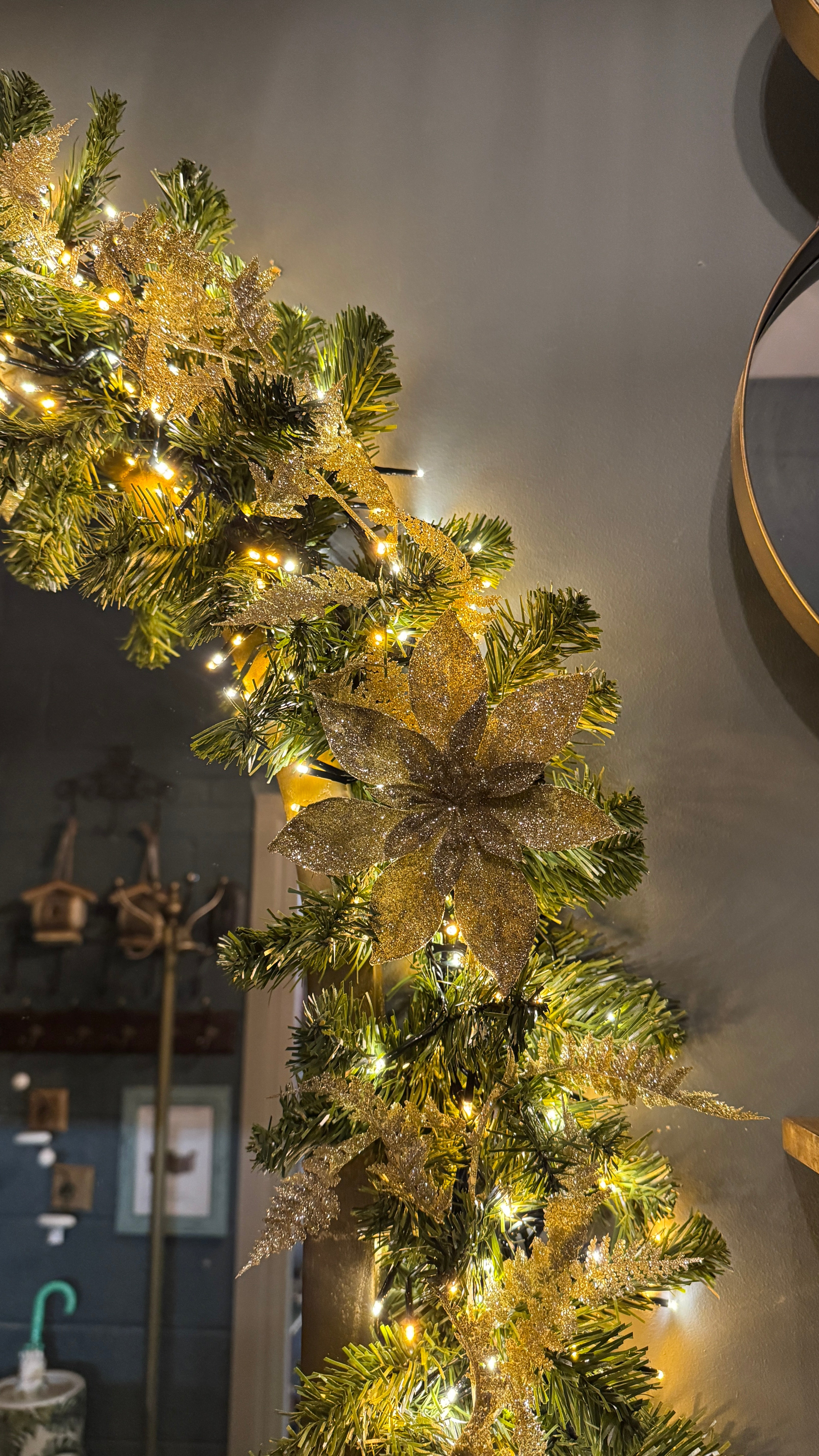 Champage Glitter Clip On Flower