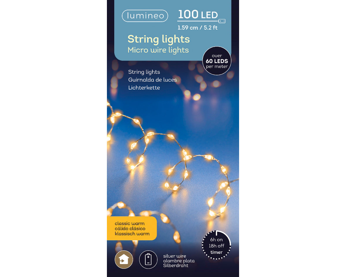 Micro LED Extra Dense Lights - Classic Warm - Battery Operated