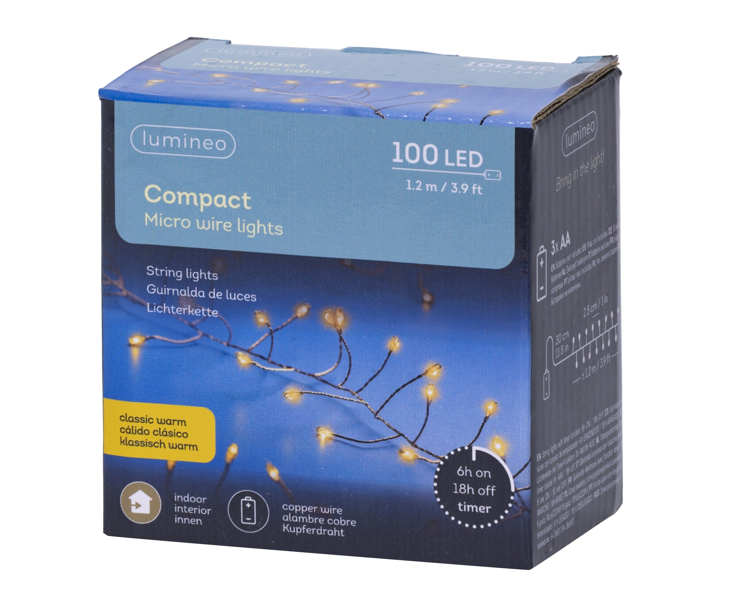 Micro LED Cluster Lights - Classic Warm - Battery Operated