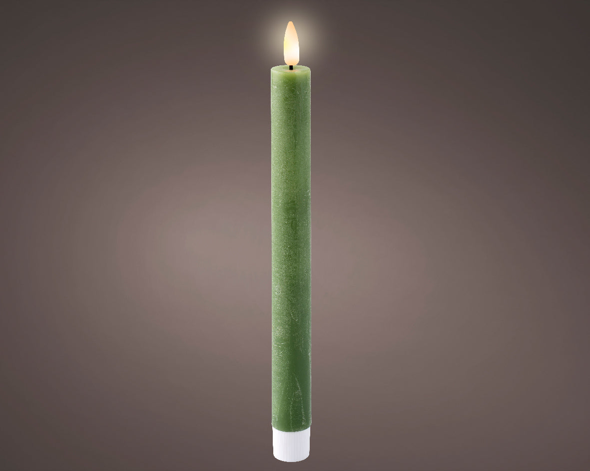 LED Dinner Candles - Christmas Green