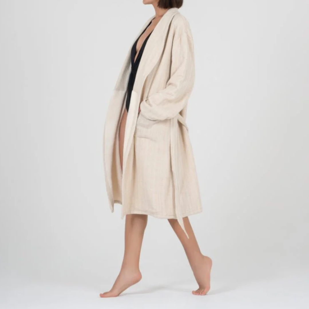 Luxury Linen-Cotton Dressing Gown