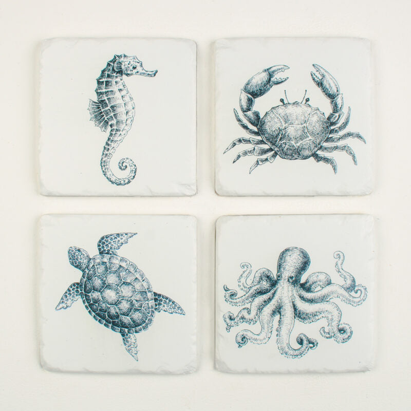 Sea Creatures Coasters S/4