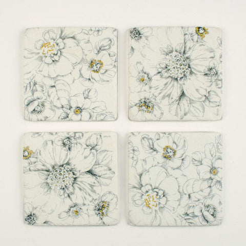 Mono Daisy coasters S/4