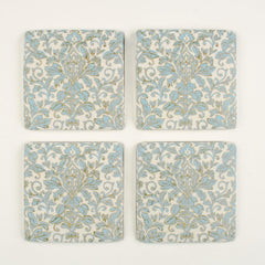 Blue/Grey Pattern Coasters S/4
