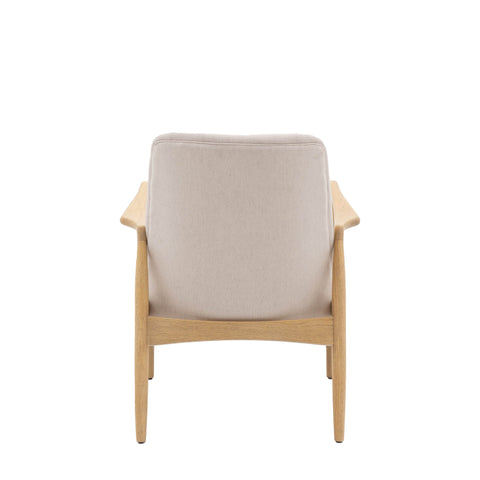 Carlton Brown Natural Linen Armchair