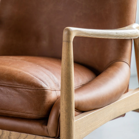 Carlton Brown Leather Armchair