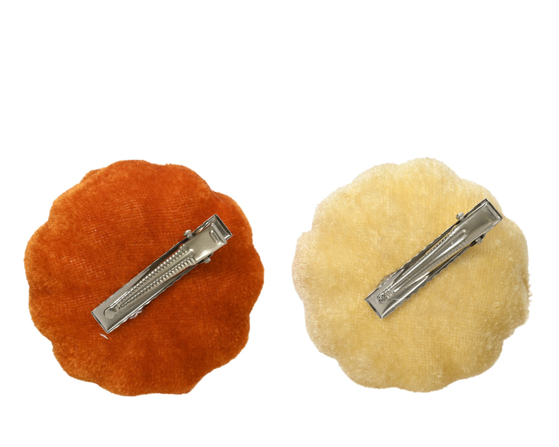 Velvet Pumpkin Clips – Set of 2