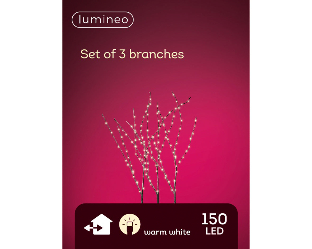 Set of 3 LED Light Up Branches