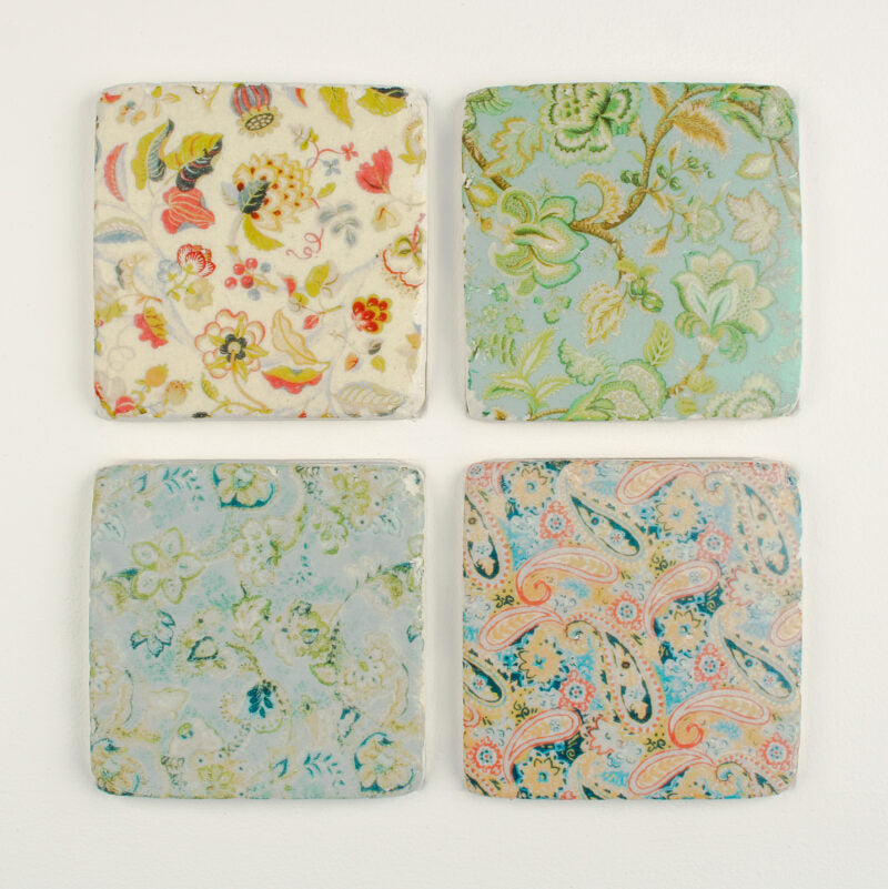 Floral Pattern Coasters S/4