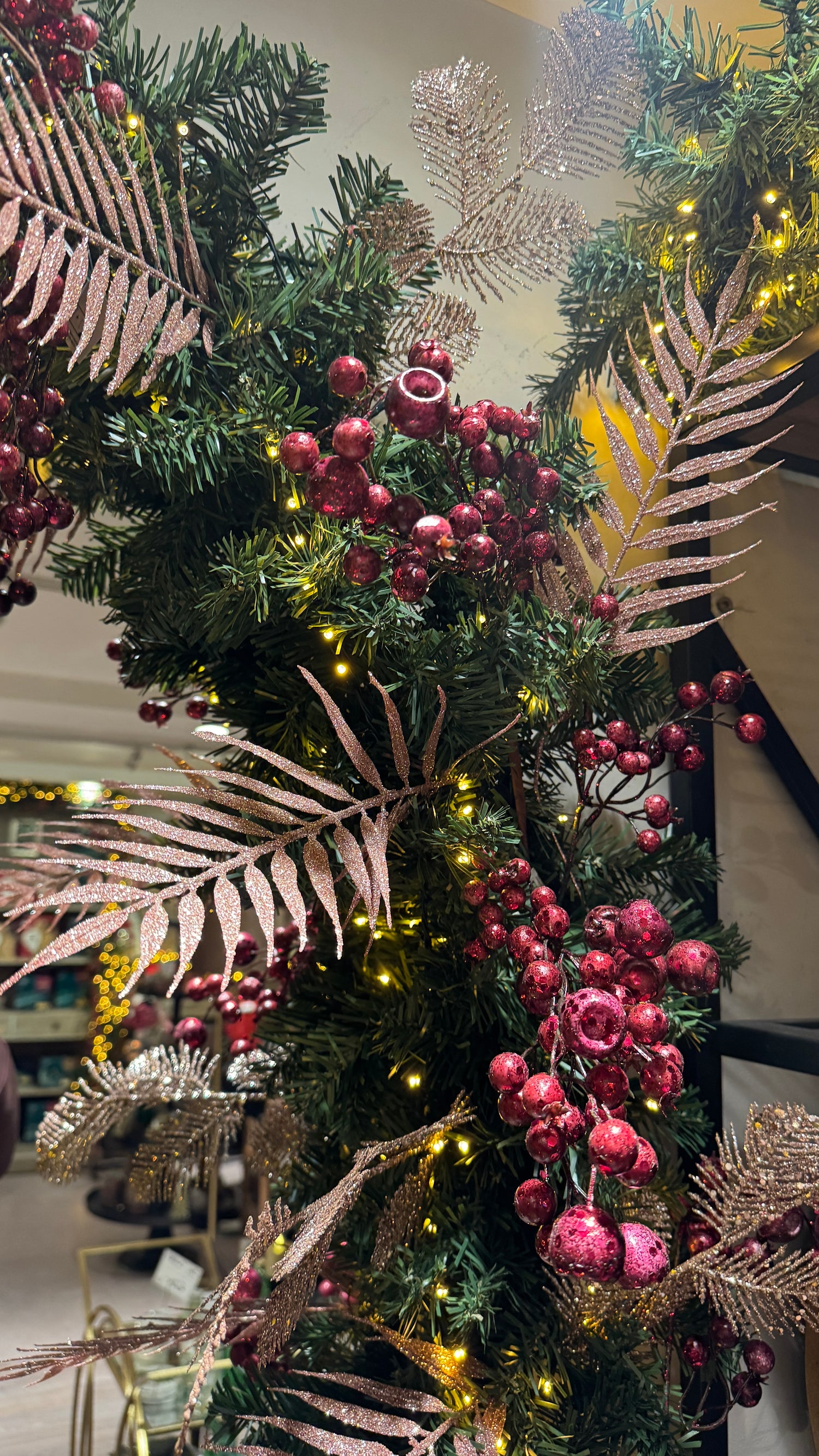 Blush Pink Glitter Sprig - Box of 4