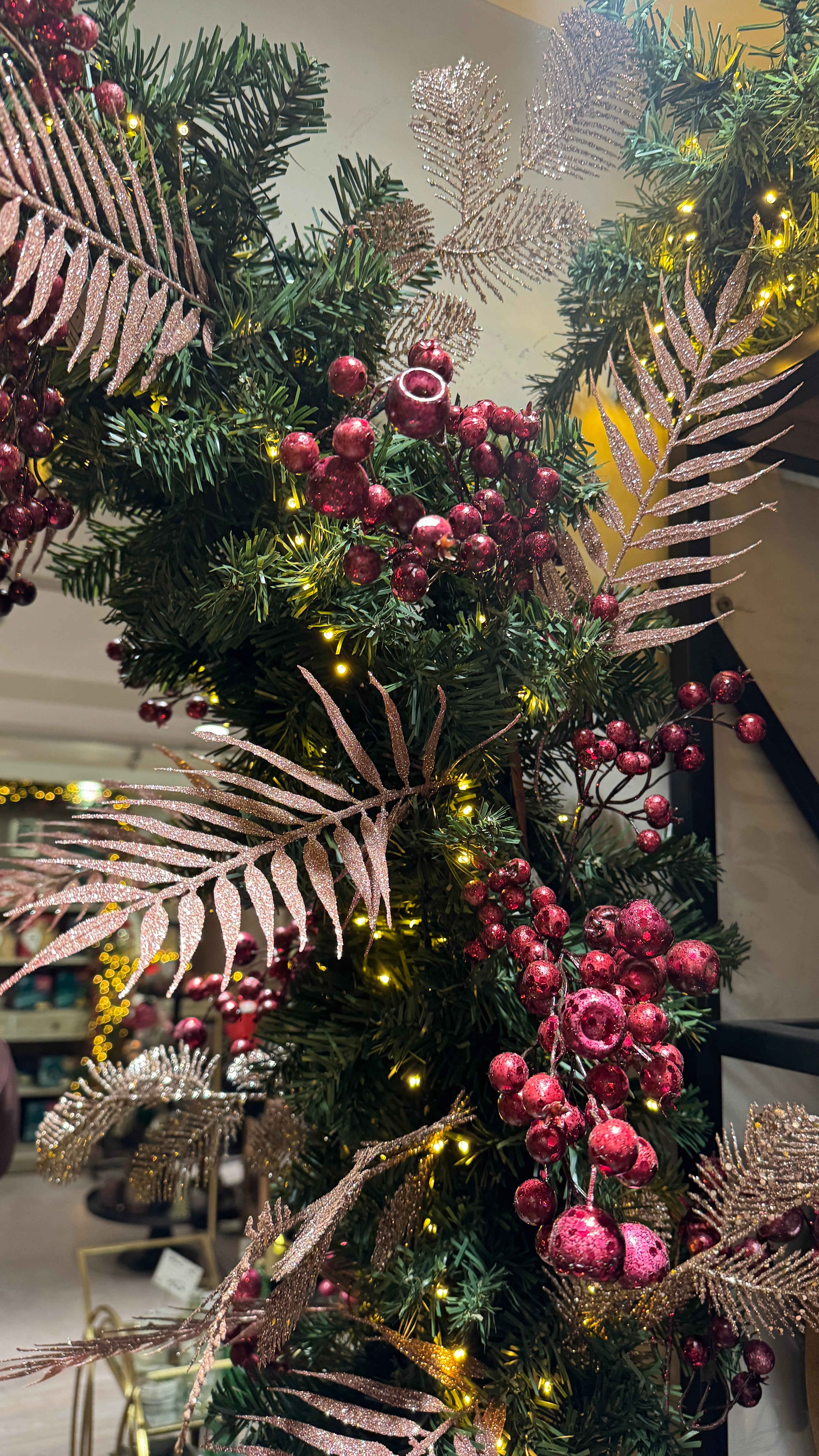 Blush Pink Glitter Sprig - Box of 4