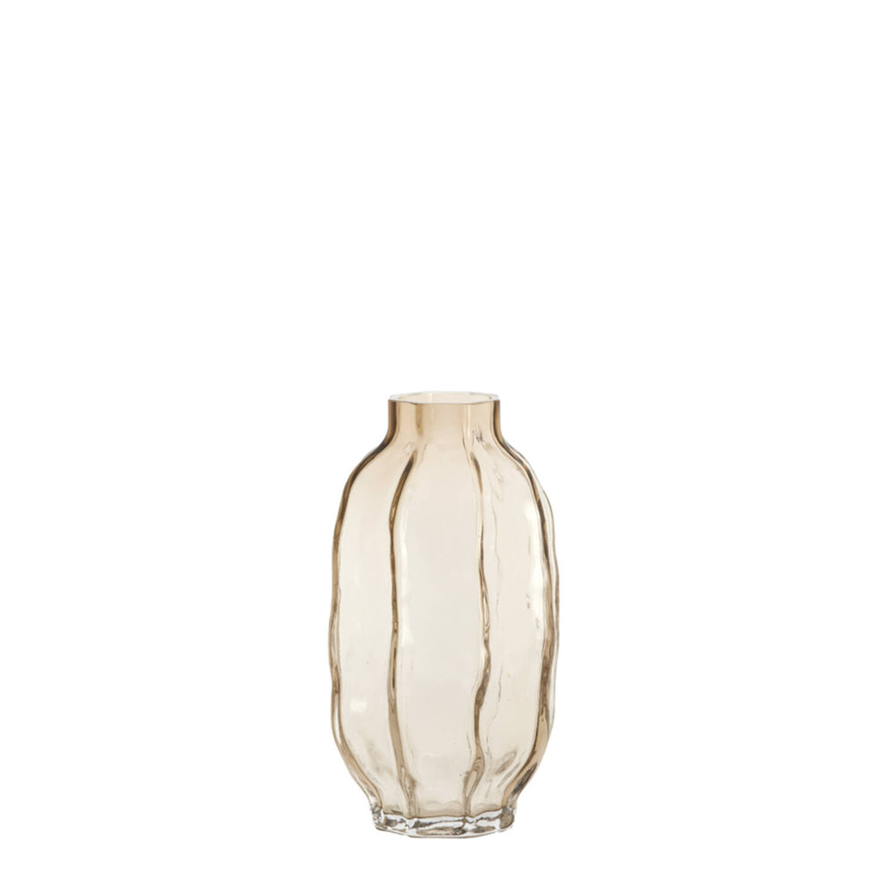 Light Brown Glass Vase Ø20,5x38 cm