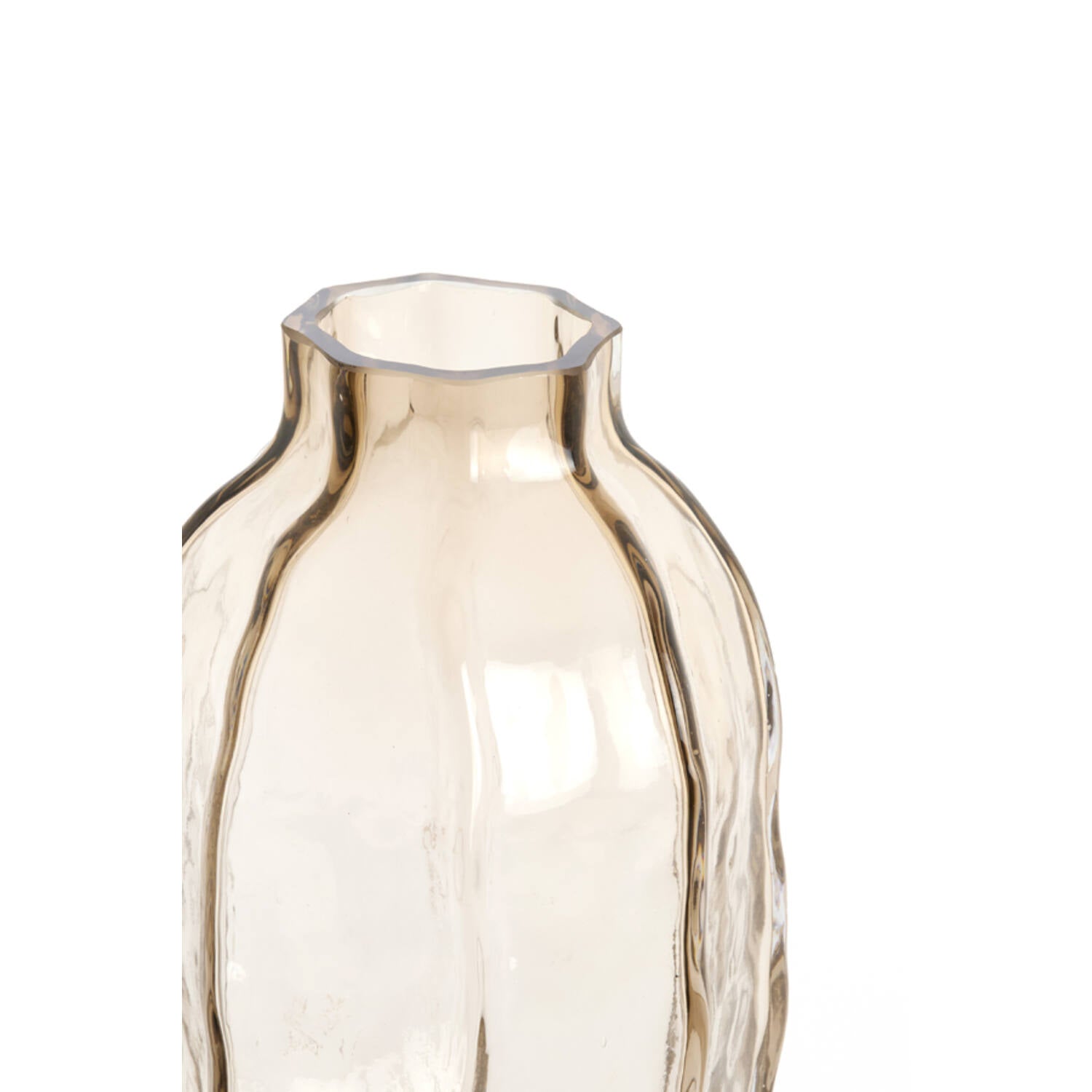 Light Brown Glass Vase Ø20,5x38 cm