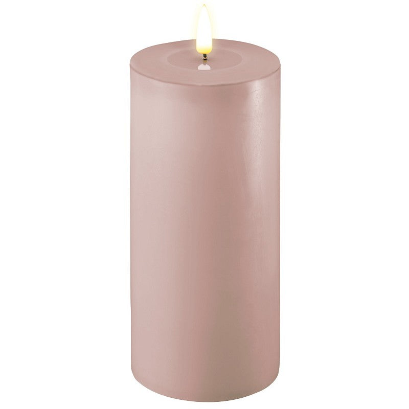 LED Candle 10 x 20cm - Rose Pink