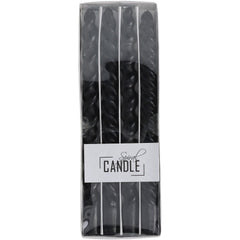 Black Spiral Candles - Box of 4