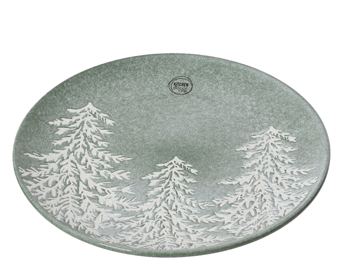 Glazed Christmas Tree Dinner Plates