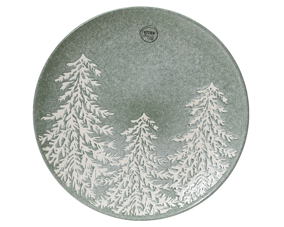 Glazed Christmas Tree Dinner Plates