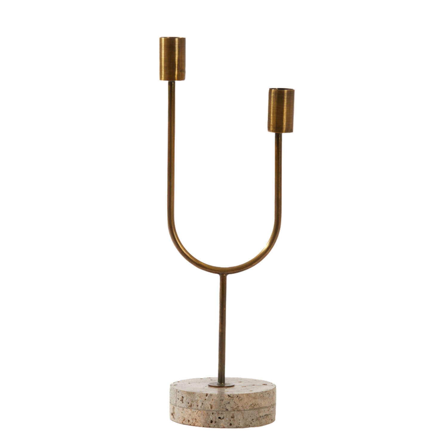 Florence Marble Bronze Candle Stick Holder