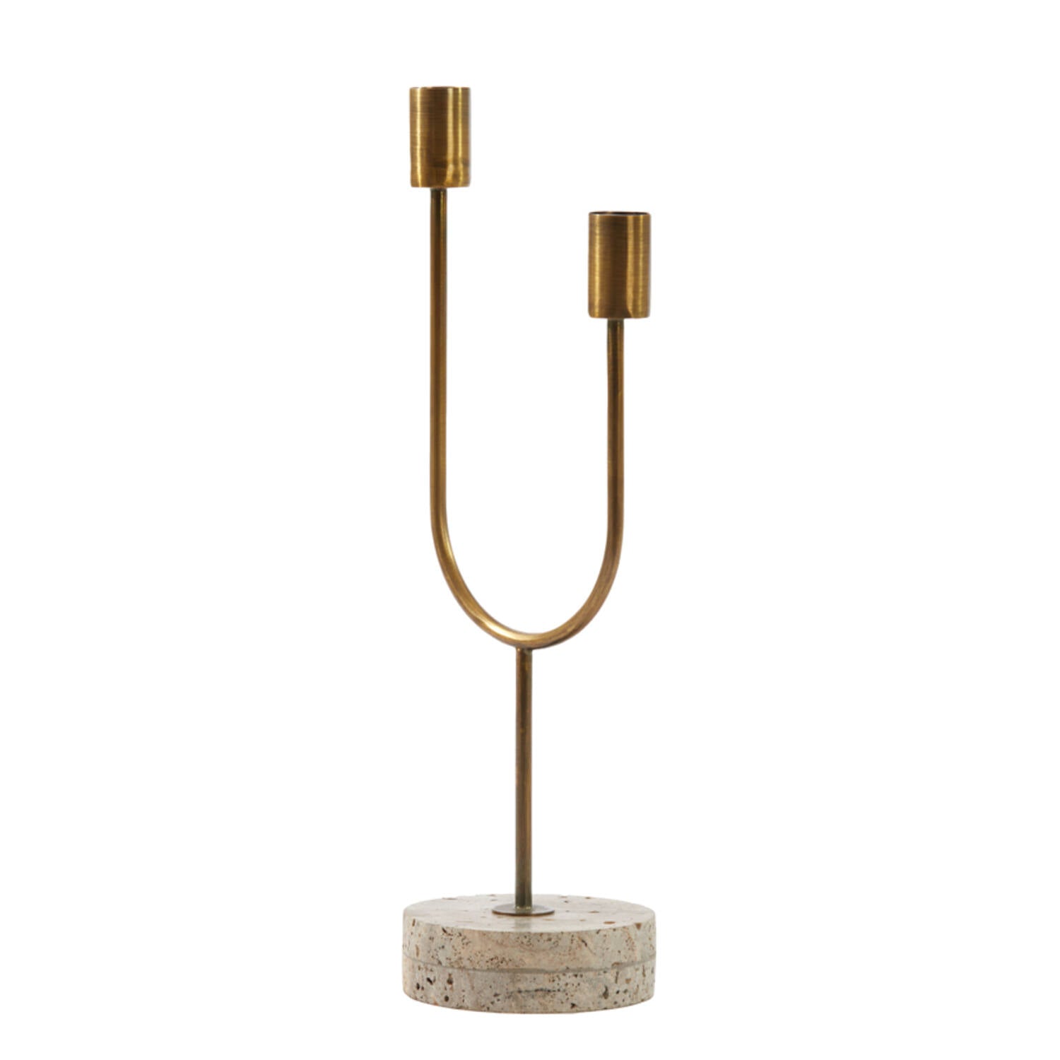 Florence Marble Bronze Candle Stick Holder