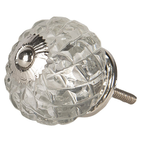 Transparent Glass Round Door Furniture Knob