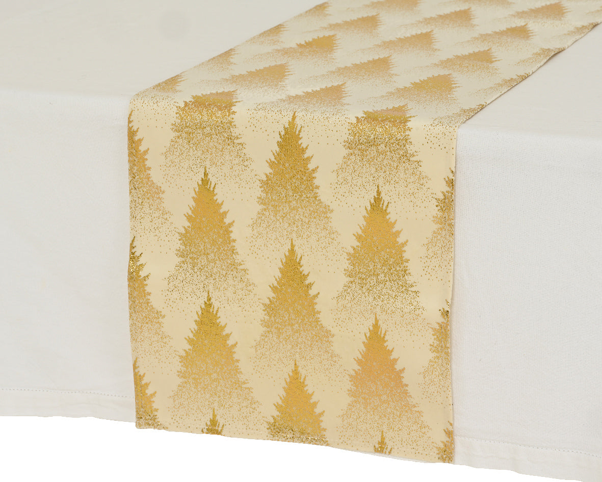 Gold Themed Christmas Table Runner