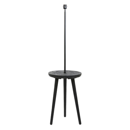 Toola Black Floor Lamp With Side Table