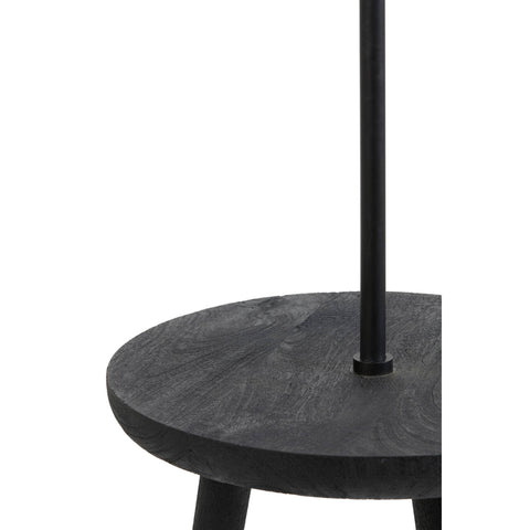 Toola Black Floor Lamp With Side Table