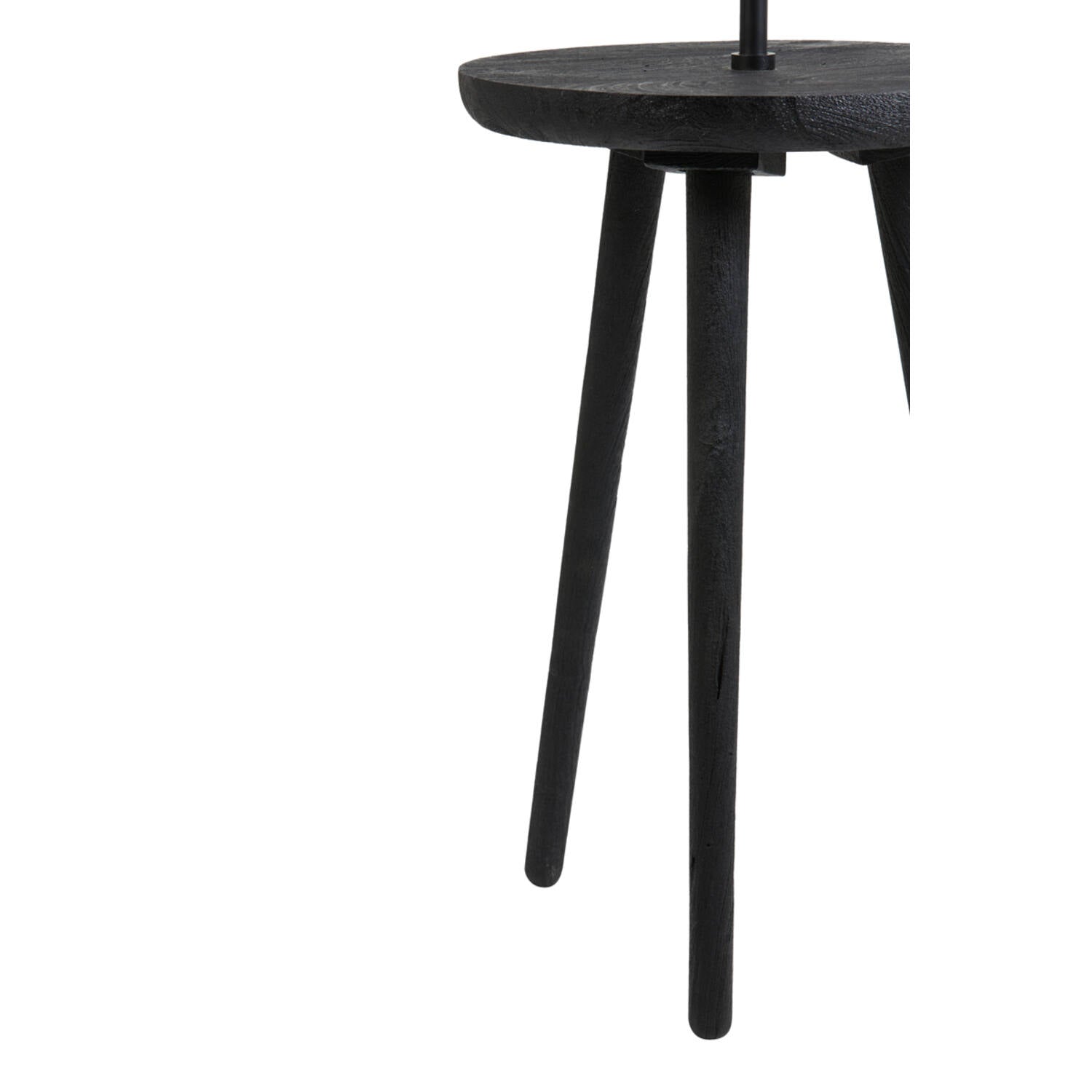 Toola Black Floor Lamp With Side Table