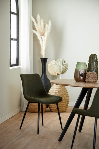 Katie Green Boucle Dining Chair