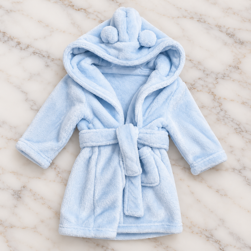 Soft Baby Dressing Gown - Blue