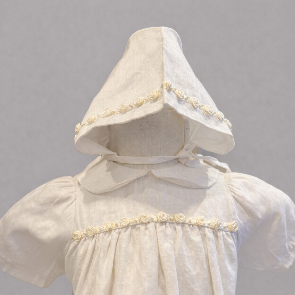 Rosebud Christening Gown Irish Linen