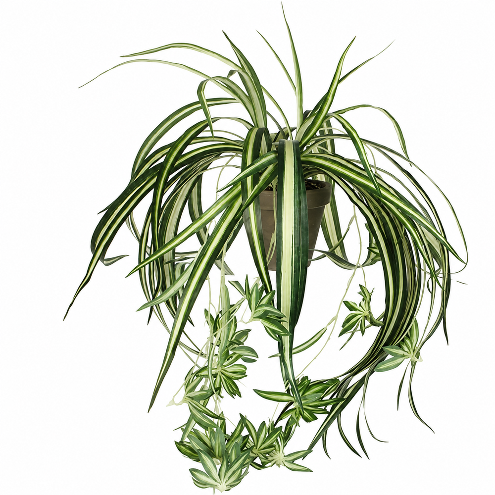 Artificial Hanging Spider Plant - h45 x ø45 cm