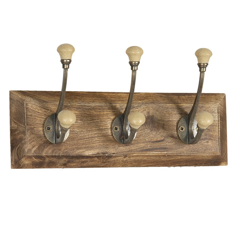 6h1959-wall-coat-rack-30x7x10-cm-brown-wood-iron-rectangle