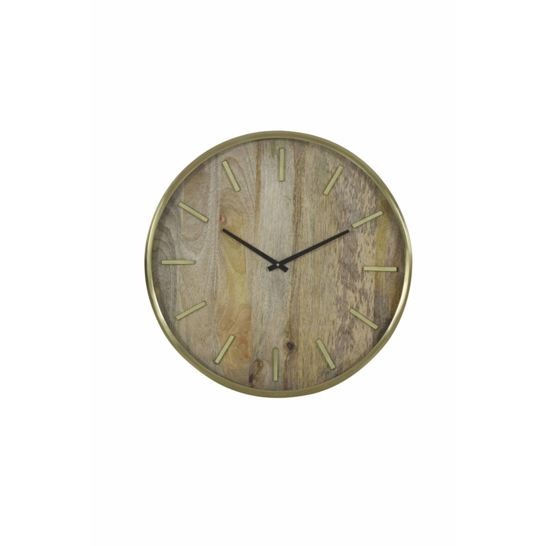 Wooden &amp; Antique Bronze Wall Clock