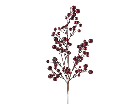Oxblood Glitter Berry Sprig
