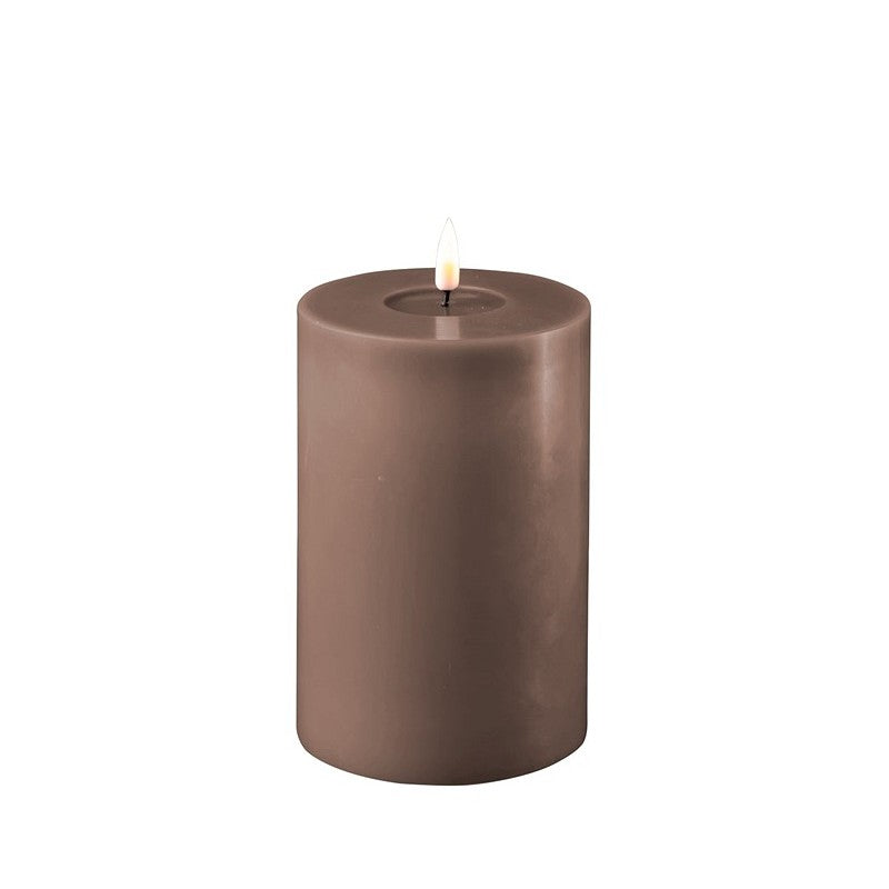 LED Candle 10 x 15cm - Mocha