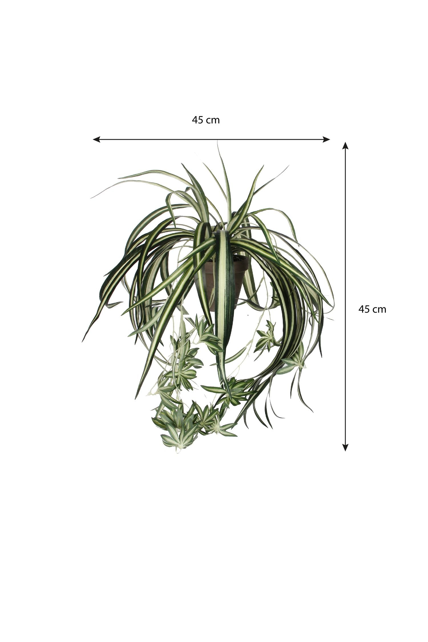 Artificial Hanging Spider Plant - h45 x ø45 cm