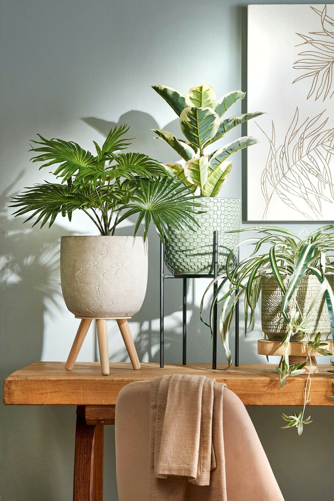 Artificial Hanging Spider Plant - h45 x ø45 cm