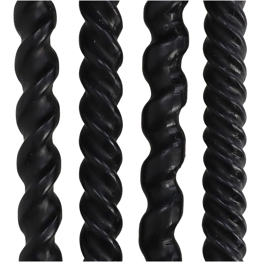 Black Spiral Candles - Box of 4