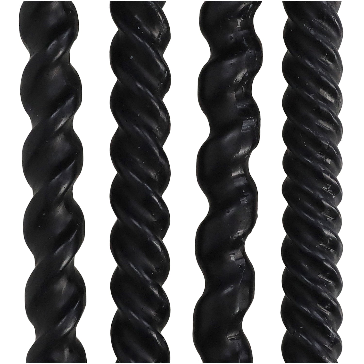 Black Spiral Candles - Box of 4