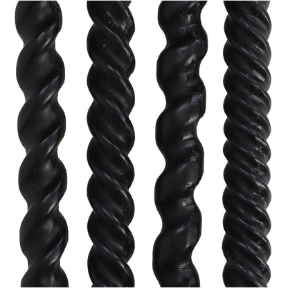 Black Spiral Candles - Box of 4