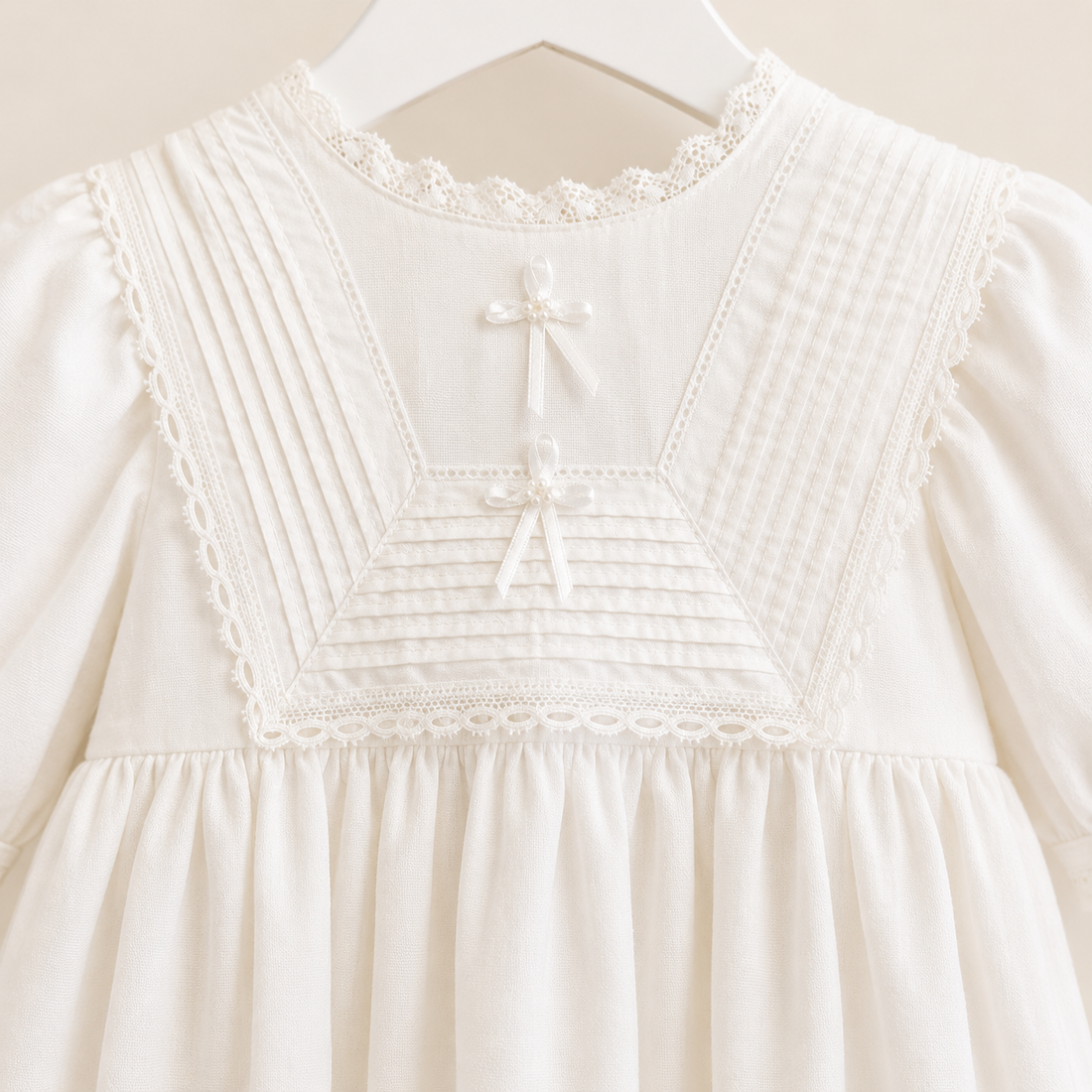 Cross Detail Irish Made Christening Gown
