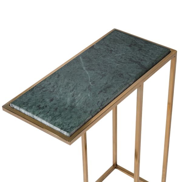 Green Stone Top Side Table