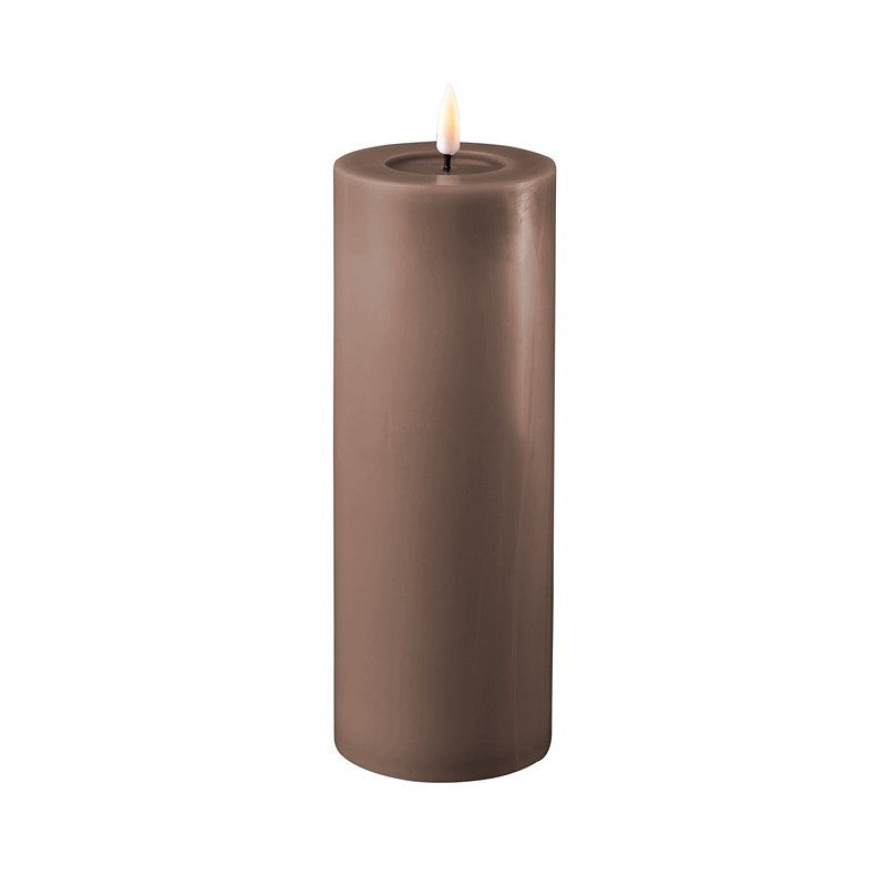 LED Candle 7.5 x 20cm - Mocha