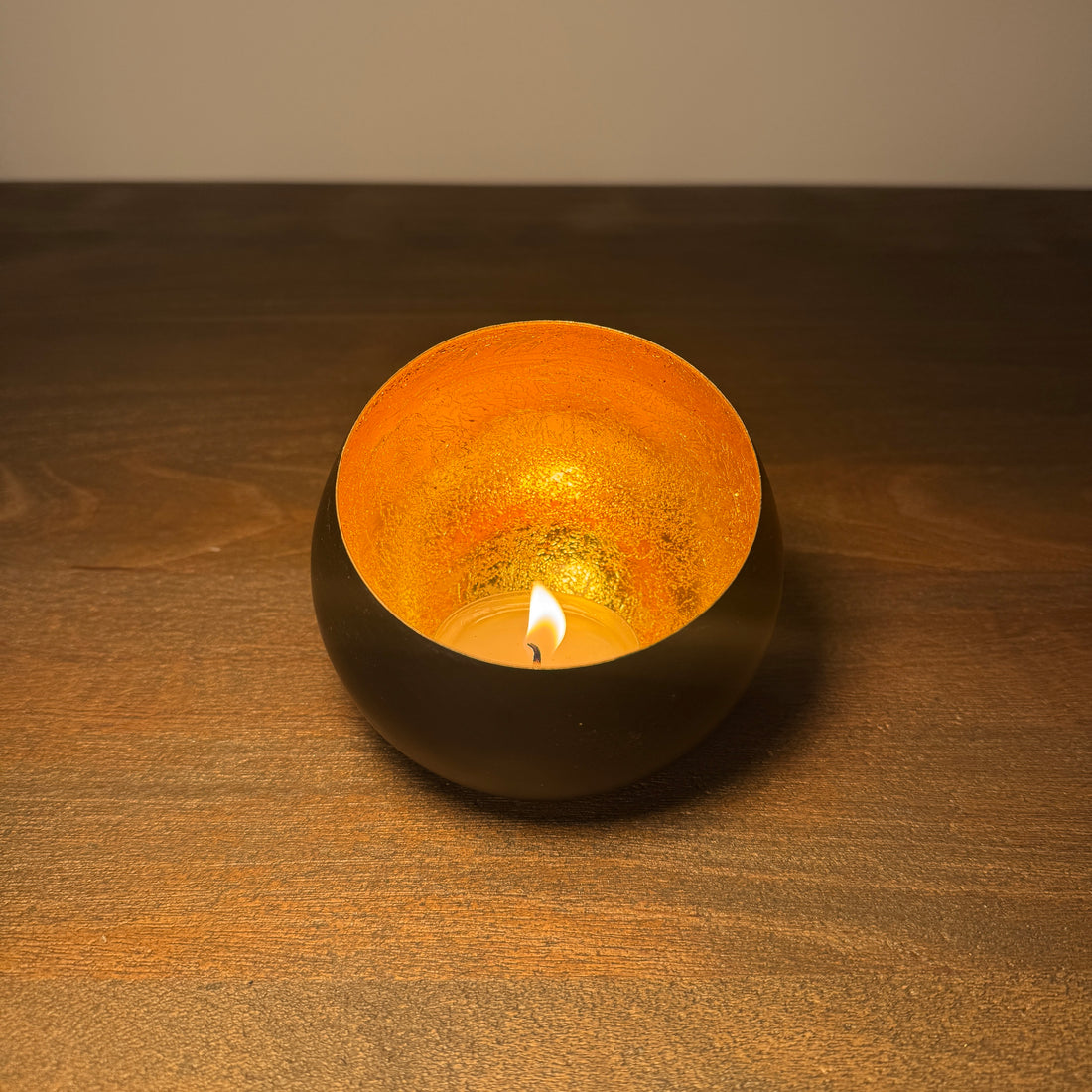 Amara Black &amp; Gold Candle Holder
