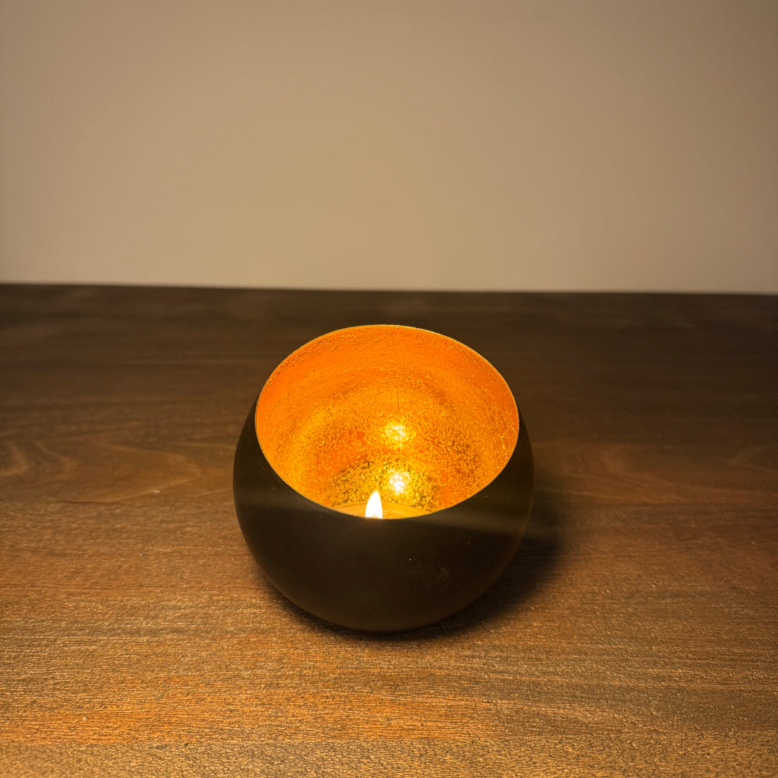 Amara Black &amp; Gold Candle Holder