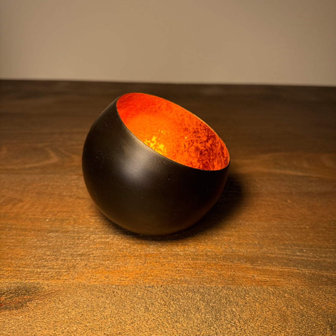Amara Black &amp; Copper Candle Holder